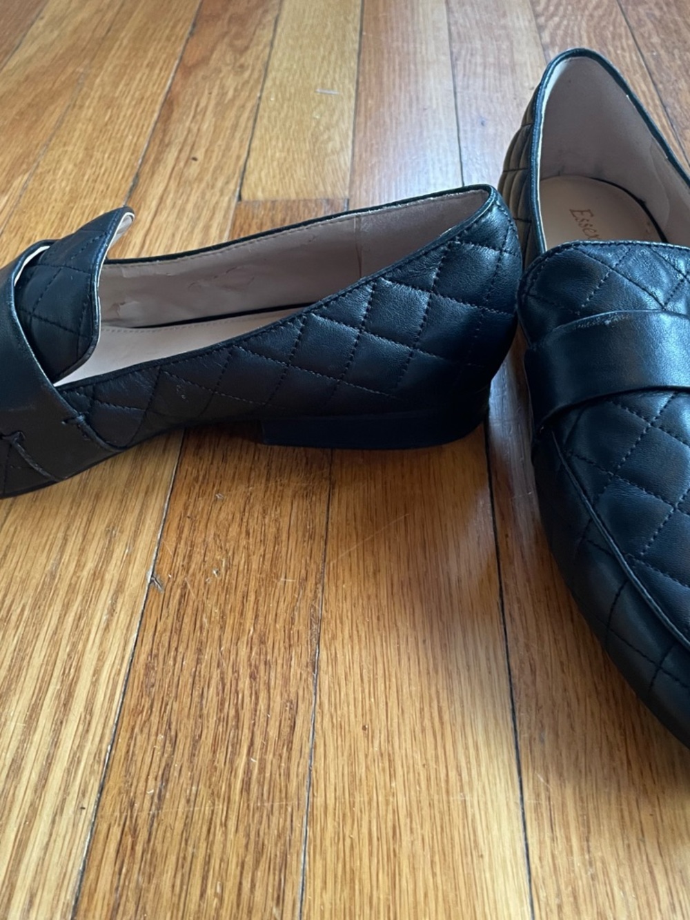Essex Lane Tessie Quilted Black Loafers Women’s Size 10M Slip On Flats - Picture 4 of 11